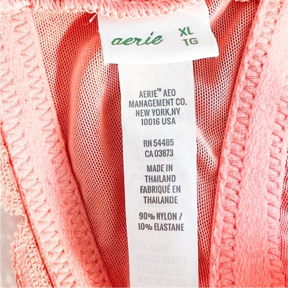 Aerie New Blooms Lace Padded Triangle Bralette in Coral size XL - Picture 7 of 8